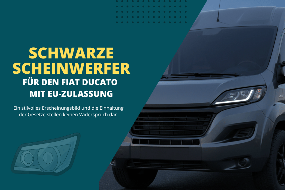 schwarze scheinwerfer für den fiat ducato